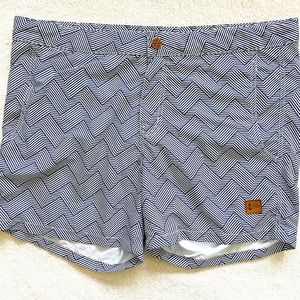 RETROMARINE HORIZONTAL LINKS SWIM TRUNK NAVY/White Resort Beach Pool Vacation